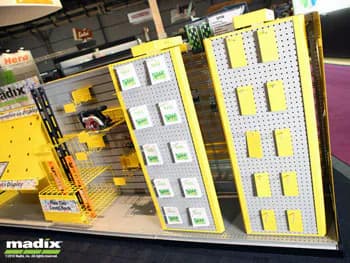 Modern convenience store checkout and merchandising display