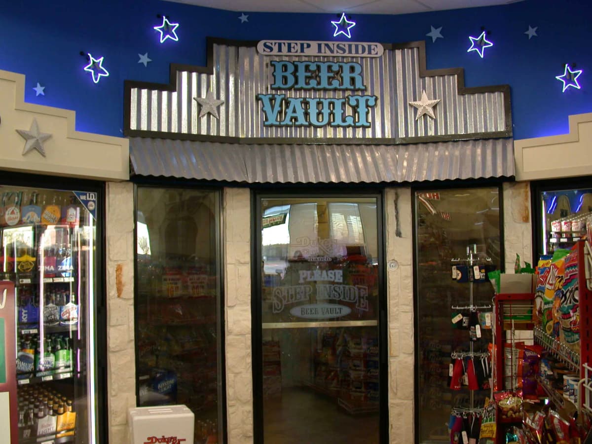 Beer cave store display