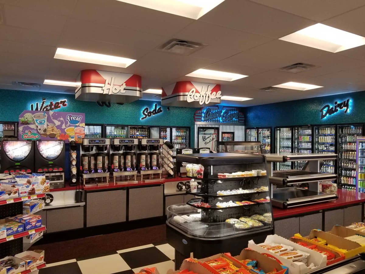 Convenience store interior