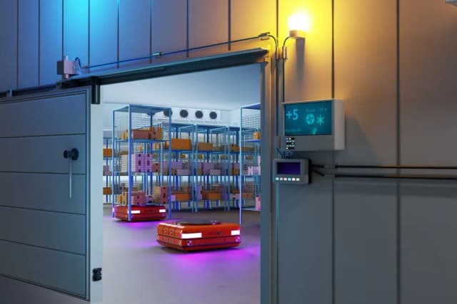 Walk-in freezer interior