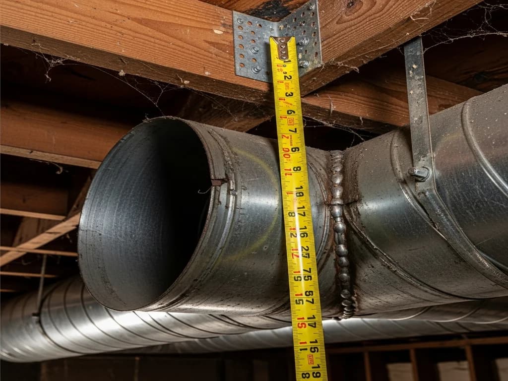 Properly maintained 18-inch clearance between a commercial grease duct and combustible building structure