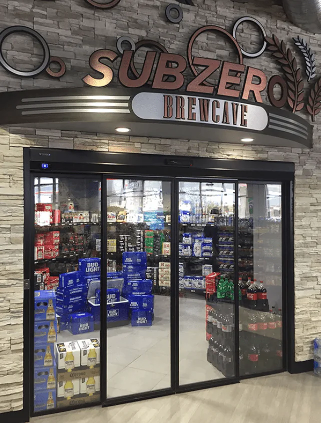 Beer cave in a beer cave installation