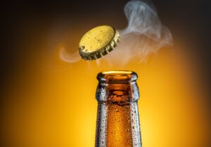 Opening,Of,Cold,Beer,Bottle, ,Gas,Output,And,Bottle